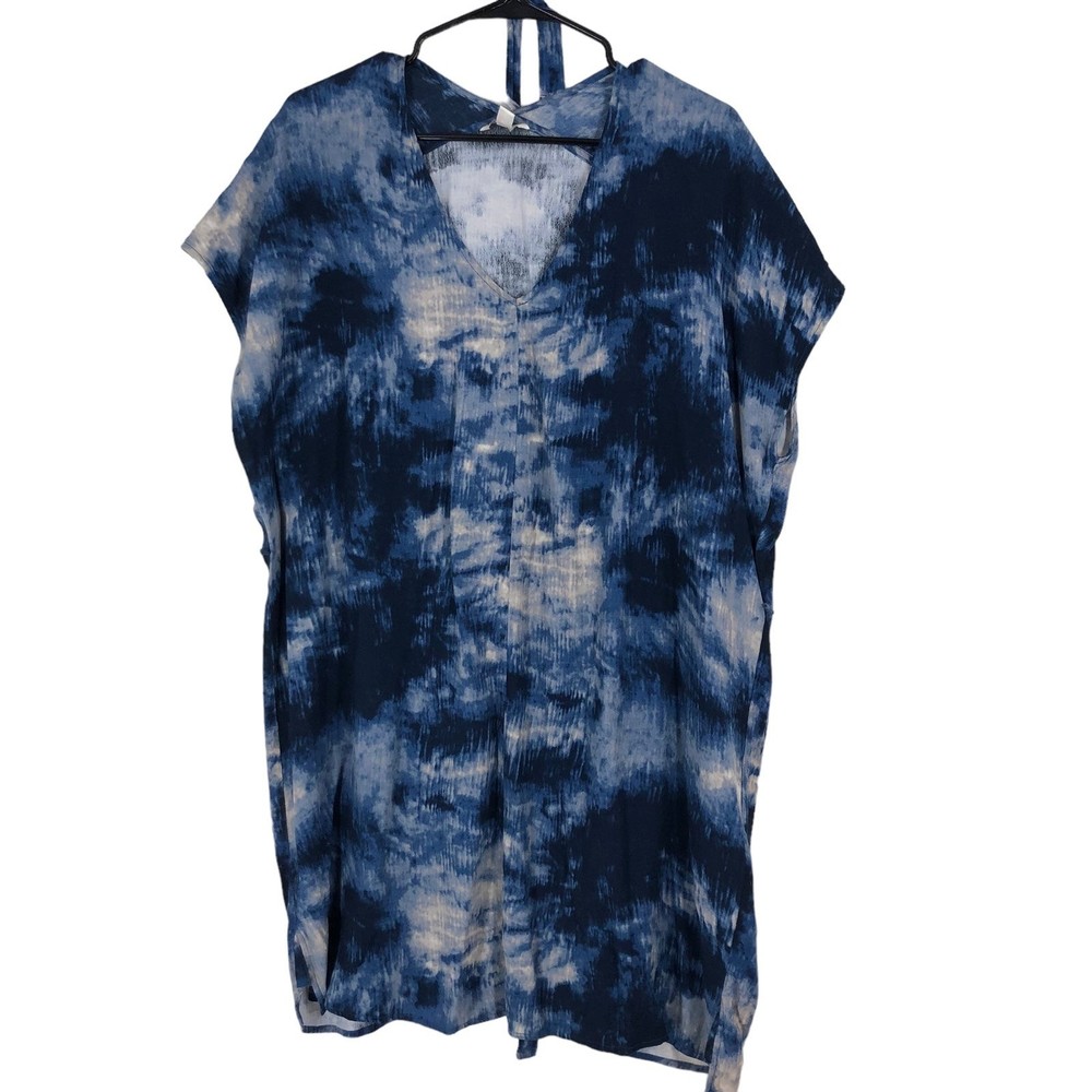 Tie Dye Loose Fit Shift Dress w/Tie Belt by Cato SZ XL